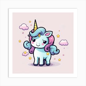 Cute Unicorn 205 Art Print