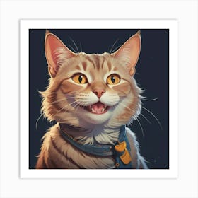 Graphic Design A Smiling Cat 2 1 Art Print