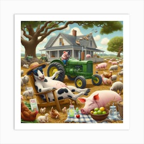 Farm Animals 2 Art Print