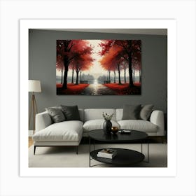 Beautiful Living Room Canvas Art Art Print