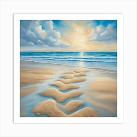 Footprints In The Sand Art Print