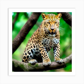 Leopard In The Jungle Art Print