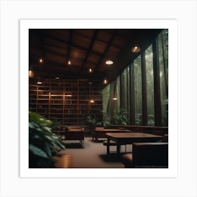 Rainforest Library 01 Art Print