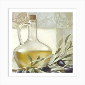 Olives And Olive Oil Art Print