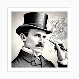 Nicolas Nicolaus Tesla Art Print