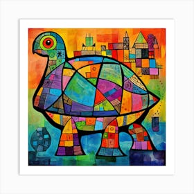 Turtle In The City Art Print