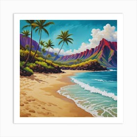 Hawaiian Beach landscape 1 Art Print