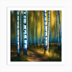 Birch Forest 110 Art Print
