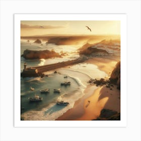 Sunset In Portugal 1 Art Print