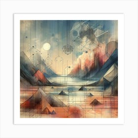 Abstract Landscape Painting Art Print