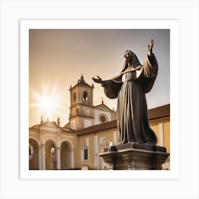 Statue Of The Virgin Mary Art Print