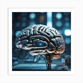 Brain On A Table 1 Art Print