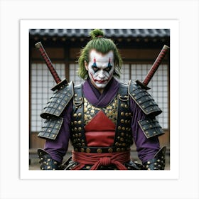 Joker In Samurai Costume Art Print