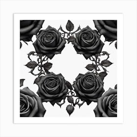 Black Roses 16 Art Print