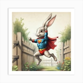 Super Bunny 21 Art Print