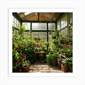 Images Of Indoor Small Greenhouse Inside Home Sett (1) Art Print