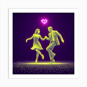 A man and a woman dancing 4 Art Print