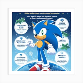 Sonic The Hedgehog Poster Art Print