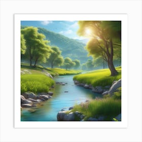 Landscape Painting 217 Art Print