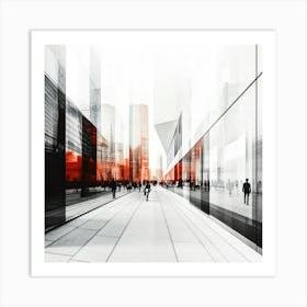 People Walking In The City Art Print