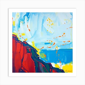 'The Red Cliffs' Art Print