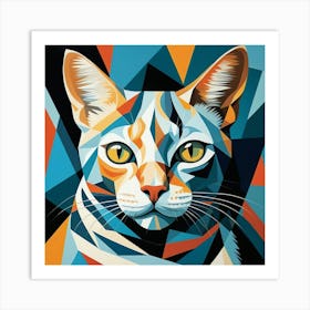 Geometric Cat 2 Art Print