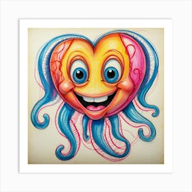 Octopus Heart Art Print