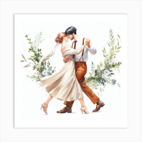 Swing dance 1 Art Print