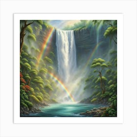 Rainbows In The Forest Art Print