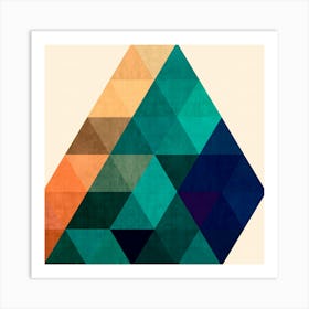 Colorful triangles in harmony 1 Art Print