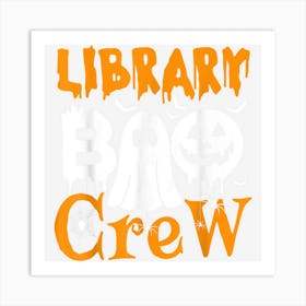 School Librarian Halloween Library Book Tshirt Art Print