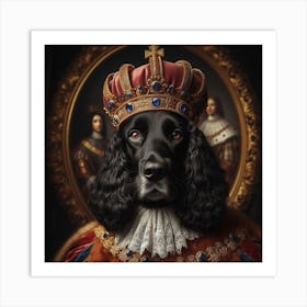 King Dog Art Print