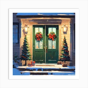 Christmas Door 62 Art Print