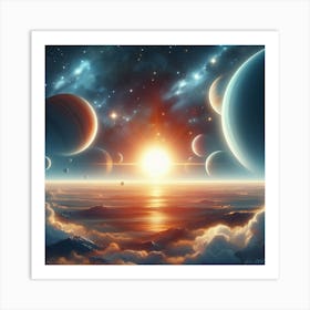 Planets In Space 2 Art Print