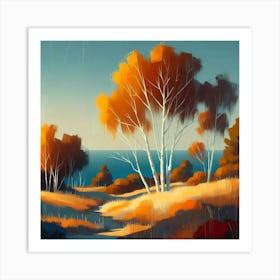 Autumn Landscape Painting 4 Art Print