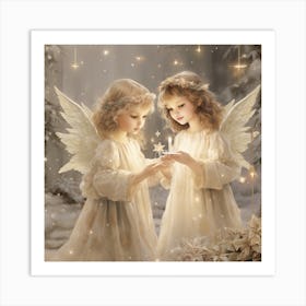 Angels Christmas Art Print