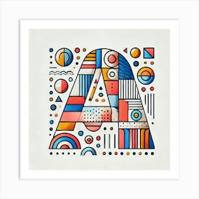 Abstract Letter A Art Print