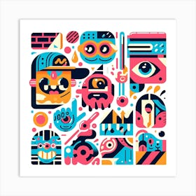 Monsters And Aliens Art Print