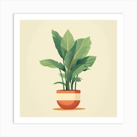 Banana Plant In A Pot Art Print