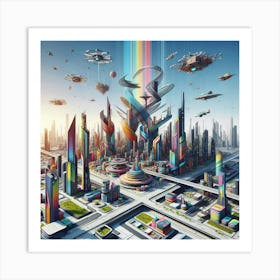 Futuristic City 11 Art Print