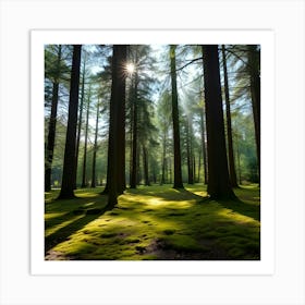 Mossy Forest 1 Art Print