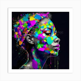 Colorful Woman Art Print