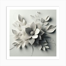 Paper Flowers Art Print