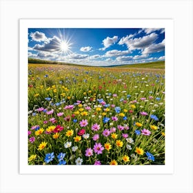 Wildflowers In The Meadow 4 Art Print