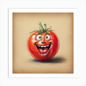 Happy Tomato 3 Art Print