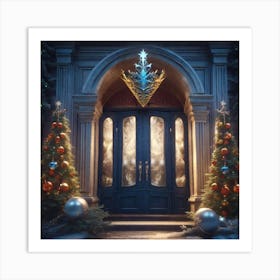 Christmas Door 89 Art Print