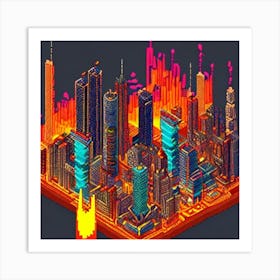 Pixel Art Art Print