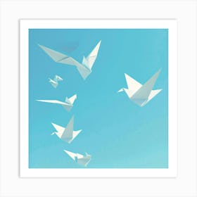 Origami Birds 1 Art Print