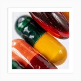 Close Up Of Pills Art Print