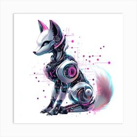 Robot Fox Art Print